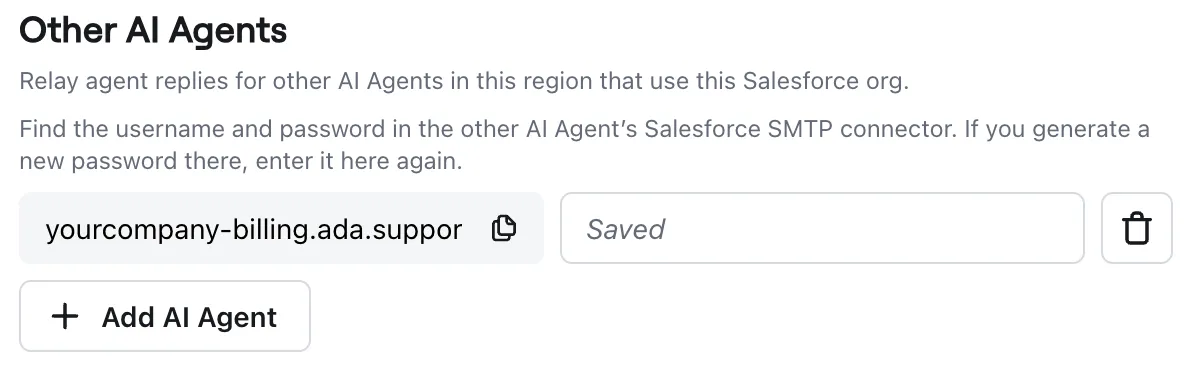 Other AI Agents section with one AI Agent