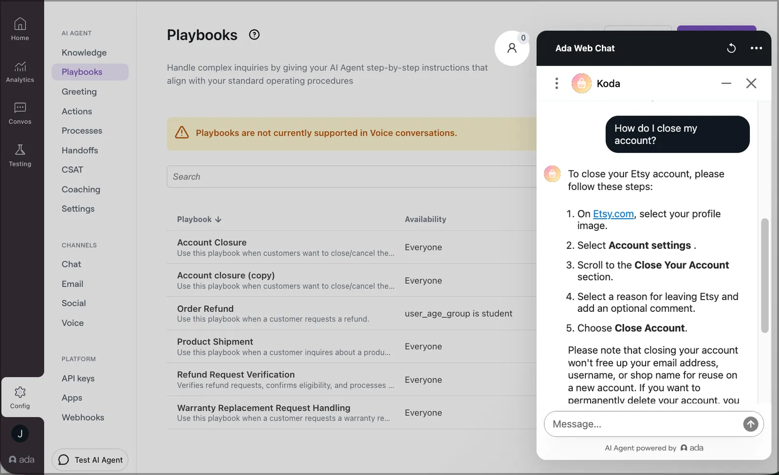 Test a Playbook