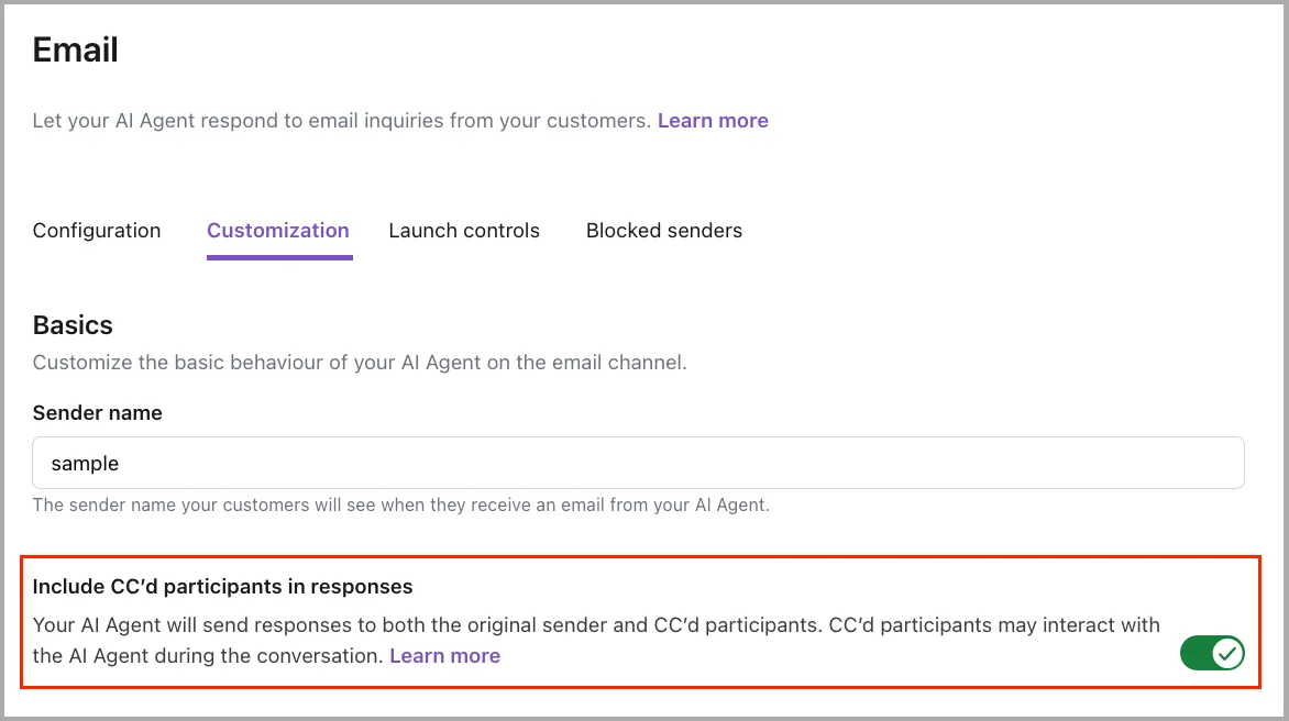 Configuring multiple participant conversations