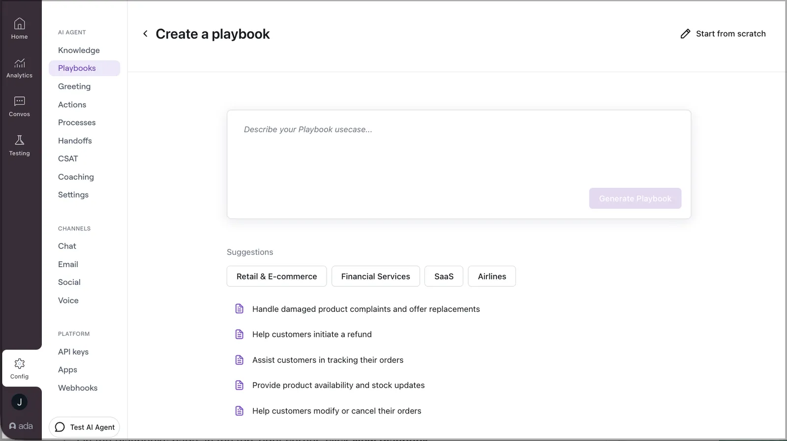 Generate a Playbook